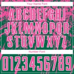 Camiseta de fútbol sublimada verde rosa y blanca personalizada Kelly Camiseta de fútbol sublimada verde rosa y blanca personalizada Kelly