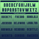 Camiseta de fútbol verde de moda personalizada con sublimación, manga larga, color azul marino degradado Camiseta de fútbol verde de moda personalizada con sublimación, manga larga, color azul marino degradado