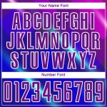 Uniforme personalizado de sublimación de fútbol morado y blanco de Jersey Lines Royal Uniforme personalizado de sublimación de fútbol morado y blanco de Jersey Lines Royal