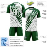 Uniforme de fútbol Kelly White personalizado, camiseta de sublimación verde Uniforme de fútbol Kelly White personalizado, camiseta de sublimación verde