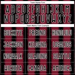 Camiseta de fútbol personalizada de sublimación en negro carmesí y blanco. Camiseta de fútbol personalizada de sublimación en negro carmesí y blanco.