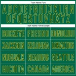 Uniforme de sublimación, camiseta blanca de fútbol dividida, personalizada, moda Kelly verde-dorado Uniforme de sublimación, camiseta blanca de fútbol dividida, personalizada, moda Kelly verde-dorado