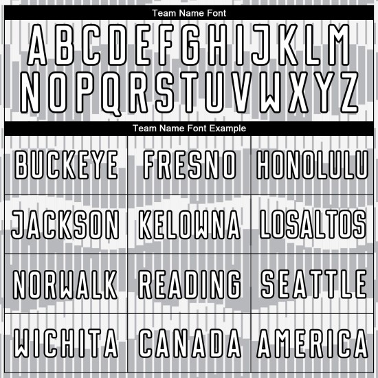 Camiseta de fútbol personalizada de sublimación, color blanco y negro, con rayas grises Camiseta de fútbol personalizada de sublimación, color blanco y negro, con rayas grises