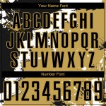 Uniforme Blanco - Camiseta Antigua Personalizada Spalsh Fútbol Negro Dorado Sublimación Uniforme Blanco - Camiseta Antigua Personalizada Spalsh Fútbol Negro Dorado Sublimación