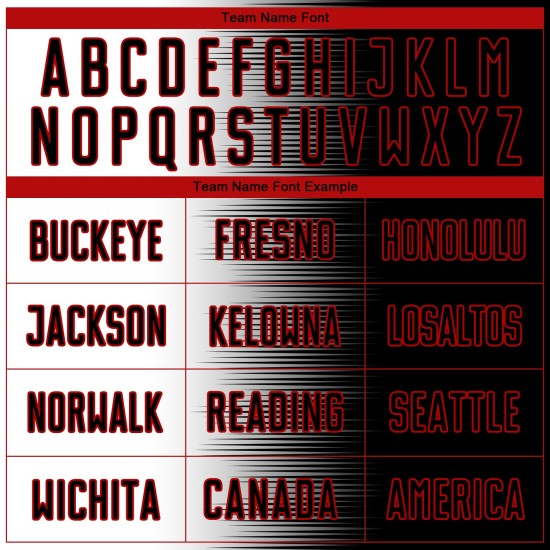 Camiseta de fútbol negra con degradado de sublimación blanco y rojo, uniforme personalizado Camiseta de fútbol negra con degradado de sublimación blanco y rojo, uniforme personalizado