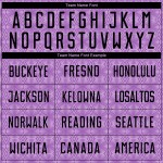 Camiseta de fútbol personalizada de sublimación geométrica morada, tamaño mediano, con formas negras y moradas Camiseta de fútbol personalizada de sublimación geométrica morada, tamaño mediano, con formas negras y moradas