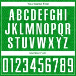 Camiseta de fútbol blanca con diseño geométrico de sublimación de césped y formas verdes personalizadas Camiseta de fútbol blanca con diseño geométrico de sublimación de césped y formas verdes personalizadas