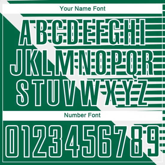 Camiseta de sublimación blanca a rayas personalizada Kelly Uniforme de fútbol verde Camiseta de sublimación blanca a rayas personalizada Kelly Uniforme de fútbol verde