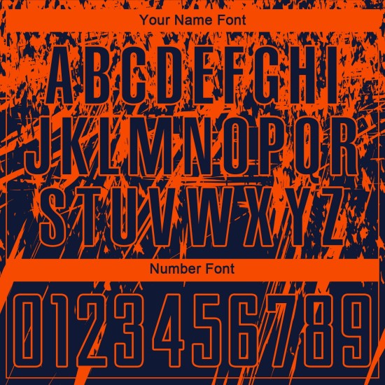 Camiseta de fútbol personalizada de sublimación azul marino naranja Camiseta de fútbol personalizada de sublimación azul marino naranja