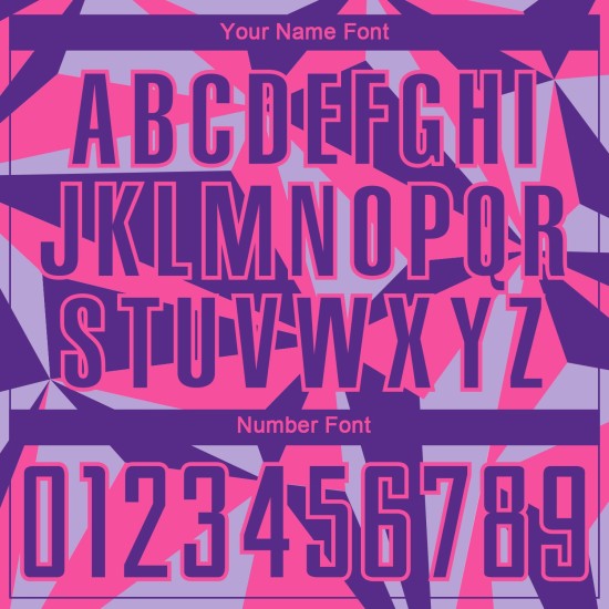 Uniforme de fútbol rosa con patrón personalizado, camiseta geométrica de sublimación morada Uniforme de fútbol rosa con patrón personalizado, camiseta geométrica de sublimación morada