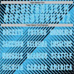 Camiseta de fútbol personalizada azul-blanca de línea de sublimación negra, uniforme Sky Camiseta de fútbol personalizada azul-blanca de línea de sublimación negra, uniforme Sky