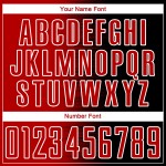 Camiseta de fútbol personalizada con degradado de línea, uniforme de sublimación negro, rojo y blanco Camiseta de fútbol personalizada con degradado de línea, uniforme de sublimación negro, rojo y blanco