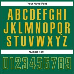 Uniforme de sublimación, camiseta blanca de fútbol dividida, personalizada, moda Kelly verde-dorado Uniforme de sublimación, camiseta blanca de fútbol dividida, personalizada, moda Kelly verde-dorado