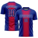 Camiseta de fútbol blanca real roja, uniforme personalizado por sublimación Camiseta de fútbol blanca real roja, uniforme personalizado por sublimación