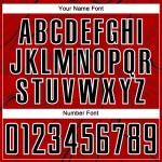 Camiseta de fútbol roja fluida abstracta, negra y blanca, uniforme de sublimación personalizado Camiseta de fútbol roja fluida abstracta, negra y blanca, uniforme de sublimación personalizado