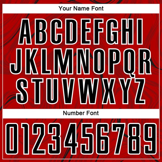 Camiseta de fútbol roja fluida abstracta, negra y blanca, uniforme de sublimación personalizado Camiseta de fútbol roja fluida abstracta, negra y blanca, uniforme de sublimación personalizado