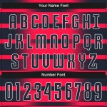 Camiseta de fútbol personalizada por sublimación, color rojo, azul marino y blanco Camiseta de fútbol personalizada por sublimación, color rojo, azul marino y blanco