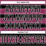 Uniforme de Fútbol y Camiseta Línea Rosa-Blanca Formas Personalizadas Geométricas Negras Sublimación Uniforme de Fútbol y Camiseta Línea Rosa-Blanca Formas Personalizadas Geométricas Negras Sublimación