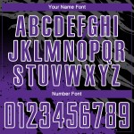 Camiseta personalizada de fútbol con degradado morado y blanco para sublimación, color negro y rayado Camiseta personalizada de fútbol con degradado morado y blanco para sublimación, color negro y rayado