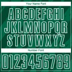 Camiseta de fútbol personalizada con diseño geométrico verde Kelly y formas blancas para sublimación Camiseta de fútbol personalizada con diseño geométrico verde Kelly y formas blancas para sublimación