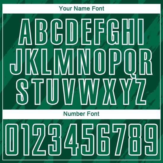 Camiseta de fútbol personalizada con diseño geométrico verde Kelly y formas blancas para sublimación Camiseta de fútbol personalizada con diseño geométrico verde Kelly y formas blancas para sublimación