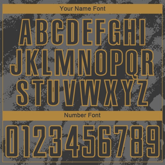 Uniforme de fútbol personalizado dorado con sublimación, arte abstracto, gris-negro antiguo grunge Uniforme de fútbol personalizado dorado con sublimación, arte abstracto, gris-negro antiguo grunge