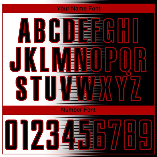 Camiseta de fútbol negra con degradado de sublimación blanco y rojo, uniforme personalizado Camiseta de fútbol negra con degradado de sublimación blanco y rojo, uniforme personalizado