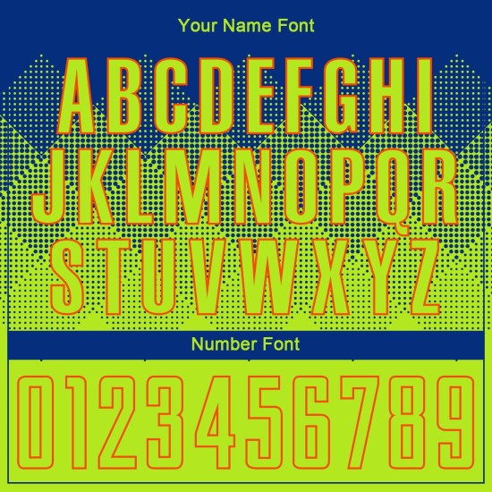 Camiseta de fútbol personalizada de sublimación neón, color verde y naranja. Camiseta de fútbol personalizada de sublimación neón, color verde y naranja.