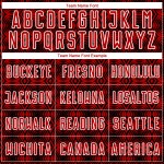 Camiseta de fútbol con diseño geométrico, color blanco y negro, personalizada, sublimación, roja Camiseta de fútbol con diseño geométrico, color blanco y negro, personalizada, sublimación, roja