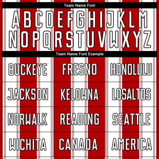 Camiseta de fútbol personalizada de línea roja, blanco y negro, sublimación Camiseta de fútbol personalizada de línea roja, blanco y negro, sublimación