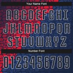 Camiseta de fútbol personalizada por sublimación, uniforme azul marino, azul marino y rojo Camiseta de fútbol personalizada por sublimación, uniforme azul marino, azul marino y rojo