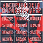 Uniforme de fútbol sublimado personalizado, camiseta roja y blanca, color negro Uniforme de fútbol sublimado personalizado, camiseta roja y blanca, color negro