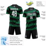 Uniforme personalizado negro blanco - Jersey Kelly Splash Sublimación verde Fútbol Uniforme personalizado negro blanco - Jersey Kelly Splash Sublimación verde Fútbol