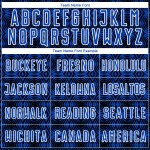 Camiseta de fútbol Thunder con formas geométricas, uniforme, negro y blanco, sublimación personalizada, azul Camiseta de fútbol Thunder con formas geométricas, uniforme, negro y blanco, sublimación personalizada, azul