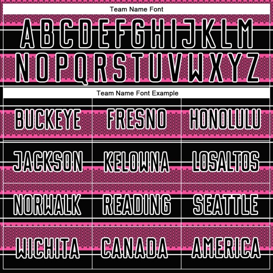 Uniforme de Fútbol y Camiseta Línea Rosa-Blanca Formas Personalizadas Geométricas Negras Sublimación Uniforme de Fútbol y Camiseta Línea Rosa-Blanca Formas Personalizadas Geométricas Negras Sublimación