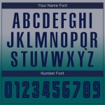 Camiseta larga de fútbol azul marino-verde azulado con mangas desteñidas grises personalizadas por sublimación Camiseta larga de fútbol azul marino-verde azulado con mangas desteñidas grises personalizadas por sublimación