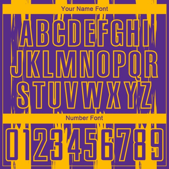 Uniforme de fútbol de sublimación con rayas doradas y moradas, personalizado y abstracto Uniforme de fútbol de sublimación con rayas doradas y moradas, personalizado y abstracto