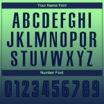 Camiseta de fútbol verde de moda personalizada con sublimación, manga larga, color azul marino degradado Camiseta de fútbol verde de moda personalizada con sublimación, manga larga, color azul marino degradado