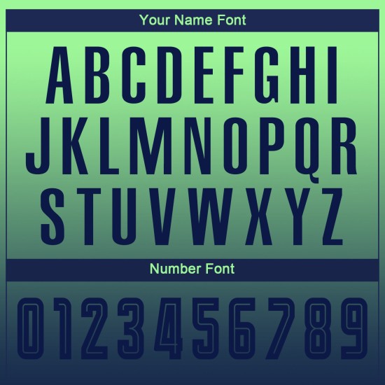 Camiseta de fútbol verde de moda personalizada con sublimación, manga larga, color azul marino degradado Camiseta de fútbol verde de moda personalizada con sublimación, manga larga, color azul marino degradado