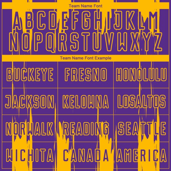 Uniforme de fútbol de sublimación con rayas doradas y moradas, personalizado y abstracto Uniforme de fútbol de sublimación con rayas doradas y moradas, personalizado y abstracto