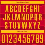 Camiseta de fútbol personalizada con sublimación, color dorado, negro y rojo Camiseta de fútbol personalizada con sublimación, color dorado, negro y rojo