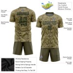 Uniforme de sublimación de camisetas de fútbol, personalizado, camuflaje verde oliva y negro Uniforme de sublimación de camisetas de fútbol, personalizado, camuflaje verde oliva y negro