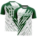 Uniforme de fútbol Kelly White personalizado, camiseta de sublimación verde Uniforme de fútbol Kelly White personalizado, camiseta de sublimación verde