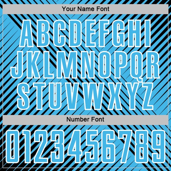 Camiseta de fútbol personalizada azul-blanca de línea de sublimación negra, uniforme Sky Camiseta de fútbol personalizada azul-blanca de línea de sublimación negra, uniforme Sky