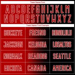 Camiseta de fútbol personalizada con degradado de línea, uniforme de sublimación negro, rojo y blanco Camiseta de fútbol personalizada con degradado de línea, uniforme de sublimación negro, rojo y blanco