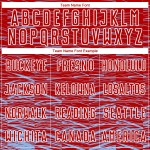 Camiseta de fútbol personalizada por sublimación, uniforme de línea ligera azul y blanca, color rojo Camiseta de fútbol personalizada por sublimación, uniforme de línea ligera azul y blanca, color rojo