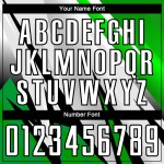 Uniforme de fútbol negro personalizado, camiseta blanca y verde Aurora sublimada Uniforme de fútbol negro personalizado, camiseta blanca y verde Aurora sublimada