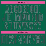 Camiseta de fútbol personalizada Kelly con sublimación, de rayas verdes y rosas, de moda Camiseta de fútbol personalizada Kelly con sublimación, de rayas verdes y rosas, de moda