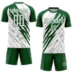 Uniforme de fútbol Kelly White personalizado, camiseta de sublimación verde Uniforme de fútbol Kelly White personalizado, camiseta de sublimación verde
