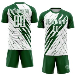 Uniforme de fútbol Kelly White personalizado, camiseta de sublimación verde